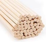 joeji's Kitchen Bamboo Dowel Rods 30cm x 6mm 60 Pack Craft Sticks view 1