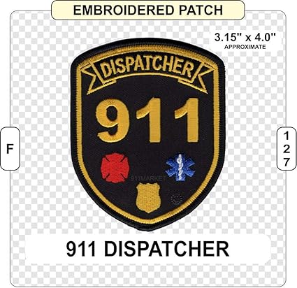 Amazon Com 911 Dispatcher Patch Black Police Fire Ems Paramedic Rescue Emergency F 127 Arts Crafts Sewing