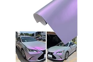 ATMOMO Vintage Gray to Charming Purple Glossy Chameleon Vinyl Wrap Color Change DIY Vehicle Vinyl Film, 59.8'' x 11.8''
