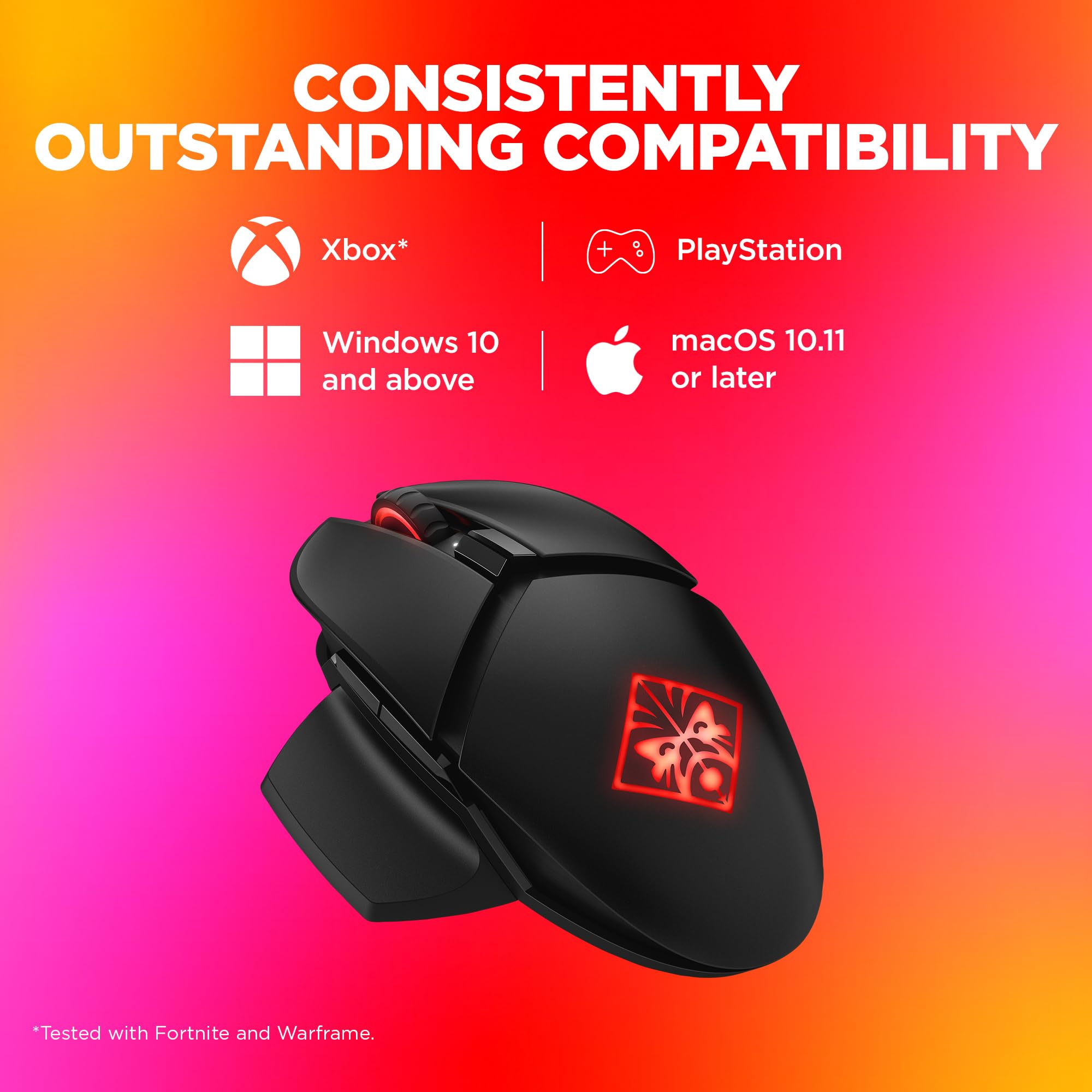 OMEN by HP Photon Wireless Gaming Mouse with Qi Wireless Charging, Programmable Buttons, Custom RGB, E-Sport DPI (6CL96AA)