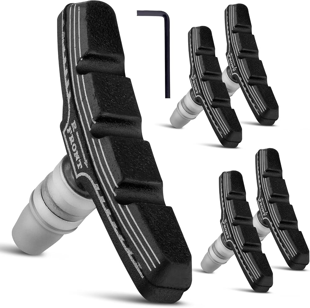 NUWAB 2 Pairs Premium Bike Brake Pads V-Brake Pads with Allen Wrench