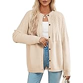 Dokotoo Cardigan Sweaters for Women 2025 Fall Outfits Long Sleeve Crochet Knit Sweaters