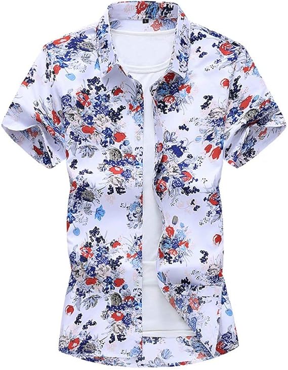 Amazon Tenflow カジュアルシャツ メンズ シャツ 半袖 花柄 大きいサイズ アロハシャツ 男性 半袖シャツ 夏シャツ 折襟 リゾート お兄系 Qt4025 3605 シャツ 通販