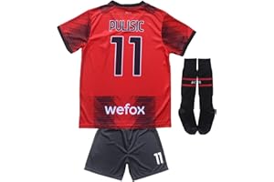 KWFOM Milan Pulisic #11 Home Limited Edition Kids Soccer Jersey Kit with Shorts/Socks Set Youth Sizes