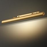 AUDOSY 30" Brass Picture Light for Wall, Thickened Copper Gallery Library Painting Art Lights with 4 Bulb, Indoor Hardwired W