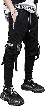 cargo pants with straps mens