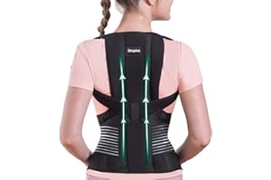 Omples Posture Corrector for Women and Men Thoracic Back Brace Straightener Shoulder Upright Support Trainer for Body Correction and Neck Pain Relief, Medium (waist 34-39 inch)