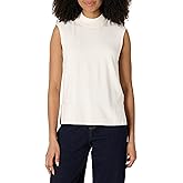 Amazon Essentials Women's Regular-Fit Cap Sleeve Pullover Mock Neck Sweater Top