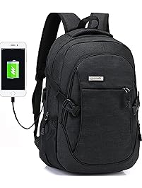Laptop backpack for men back pack College computer packs,with USB Charging Port Lightweight Travel and Business Backpack