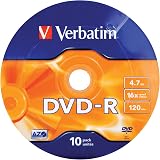 Verbatim 43729 DVD-R 4.7GB 16x 10 Pack Long Life Optical Discs Scratch Guard AZO view 3
