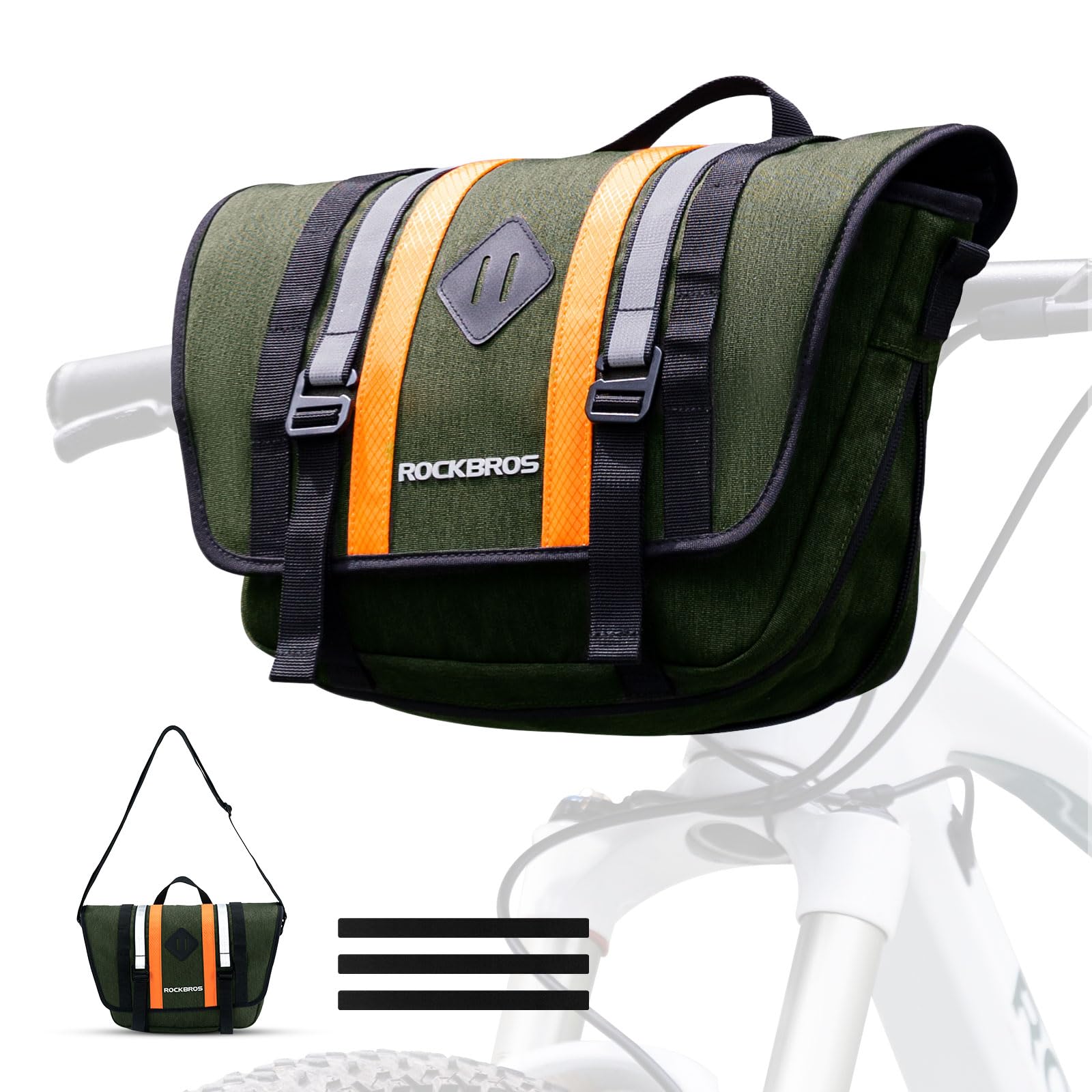 ROCKBROS Handlebar Bag Bicycle Front Bag for MTB Racing Bikes E-Bikes Folding 4L
