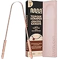 MasterMedi Pure Copper Tongue Scraper for Adults, Tongue Scrubber for Bad Breath, Easy to Use, Tongue Cleaner for Oral Care &