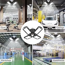 Tudoccy LED Garage Light 4 Pack, 120W Ultra Bright