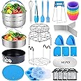 Accessories for Instant Pot, Sugaroom Pressure Cooker Accessories Set Compatible with Instant Pot Accessories 6 qt 8 quart - 2 Steamer Baskets, Springform Pan, Egg Rack, Egg Bites Mold and More