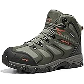 NORTIV 8 Men's Ankle High Waterproof Hiking Boots | Outdoor Lightweight Hiking Boots for Camping, Trekking and Mountaineering Armadillo
