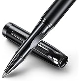 BOCIYER samurai Rollerball Liquid Ink Pen Set,Luxury Executive Writing Pen for the Office,Rollerball Pen Refillable,Schmidt Refill*2 And Gift Box,Best Roller Ball Pen Gift Set for Men & Women(Black)
