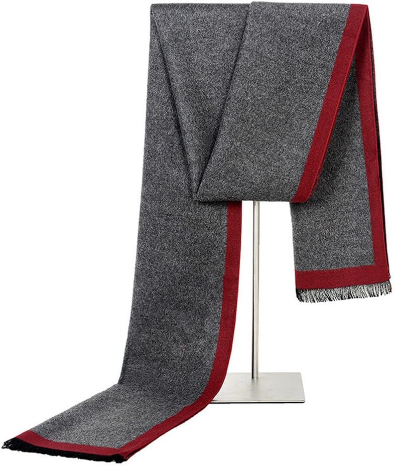 EUKLFI Winter Men's Gift Gray Striped Scarves Business Gentleman,Scarf,Men Scarves