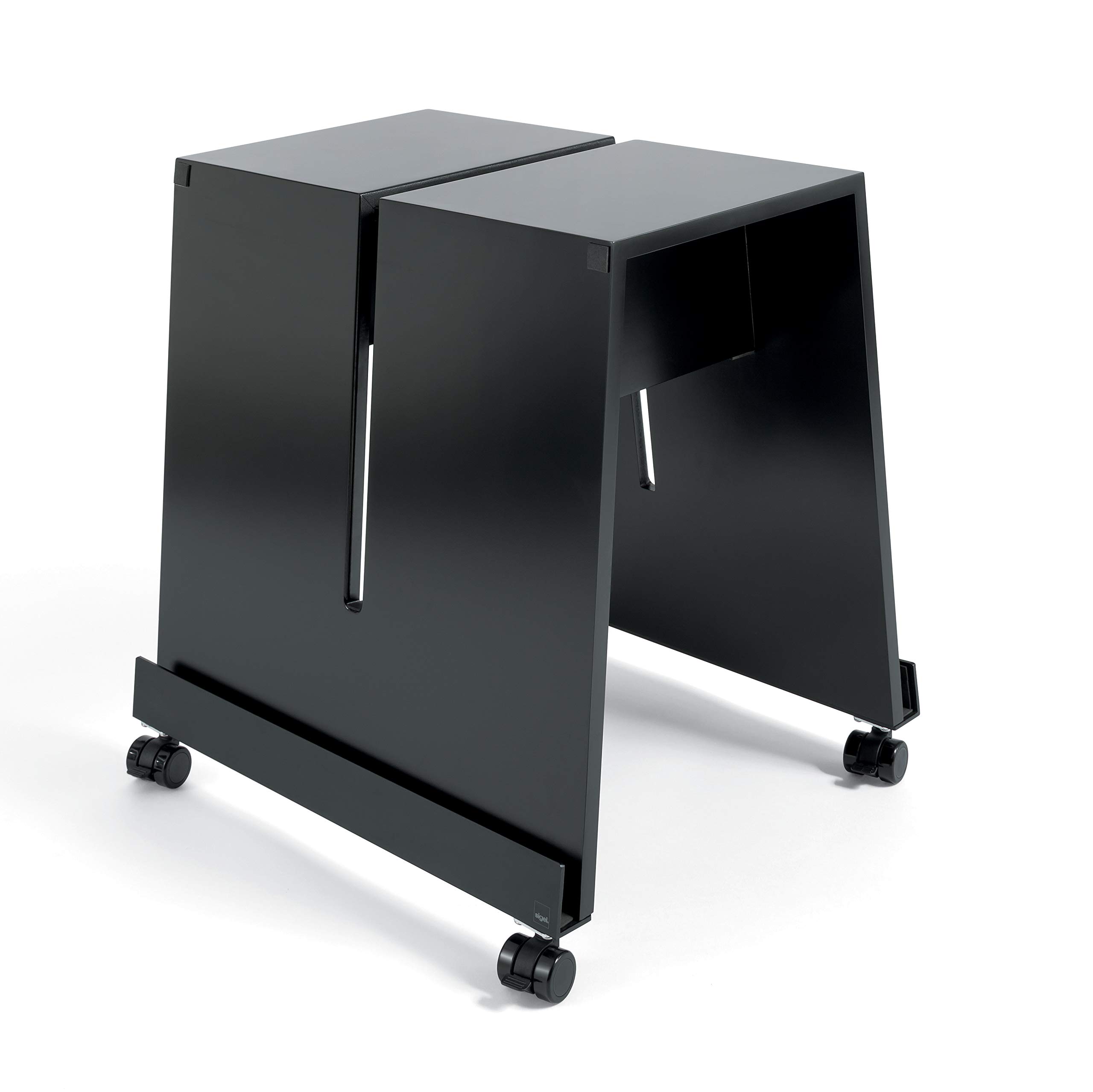 SIGEL MU050 Varnished MDF Stand, 52 x 46 x 55 cm, for portable WhiteBoards and pinBoards, lockable casters, Black