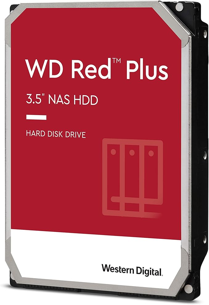 Amazon Com Western Digital 4tb Wd Red Plus Nas Internal Hard Drive Hdd 5400 Rpm Sata 6 Gb S Cmr 64 Mb Cache 3 5 Wd40efrx Computers Accessories
