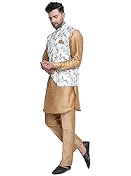 SKAVIJ Men's Kurta Pajama and Jacket
