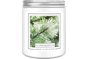 Homsolver Balsam Pine Candle, Christmas Balsam Fir Candles Scented Strong, 7OZ Holiday Candles with 50+ Hour Burn Time, Fir Cedar Tree Scent Gifts for Women, Wedding Favors for Guests, Souvenir Gifts