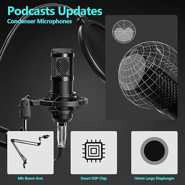 TROKUZEN PODCAST EQUIPMENT BUNDLE FOR 2, VOICE CHANGER WITH PODCAST MICROPHONE BUNDLE – STUDIO CONDENSER MICROPHONE PERFECT FOR PODCASTING, RECORDING, SINGING, STREAMING AND GAMING