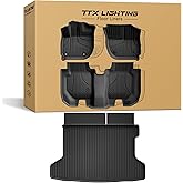 Original Floor Mats & Cargo Liner Fit for Honda HRV HR-V 2016-2022 (AWD Models ONLY) - All Weather Protection HR-V Car Mats Set - 1st & 2nd Row Full Set TPE Car Floor Liners with Trunk Mat Black