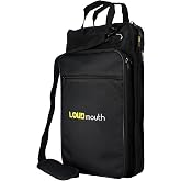 LOUDmouth Professional Drumstick Mallet Bag, Large Capacity | Wide Percussion Deluxe Drum Stick Holder Case