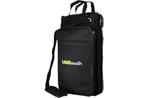 LOUDmouth Professional Drumstick Mallet Bag, Large Capacity | Wide Percussion Deluxe Drum Stick Holder Case