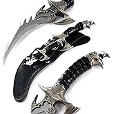 Ace Martial Arts Supply Draco Twin Fantasy Dagger Set, Silver