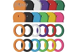 MAROMALIFE Pack Key Caps Colorful Plastic Key Cover, Key Identifiers and Key Tags, Key Covers for House Key (Not for Odd-Shaped Keys), 10 Colors, 2 Styles