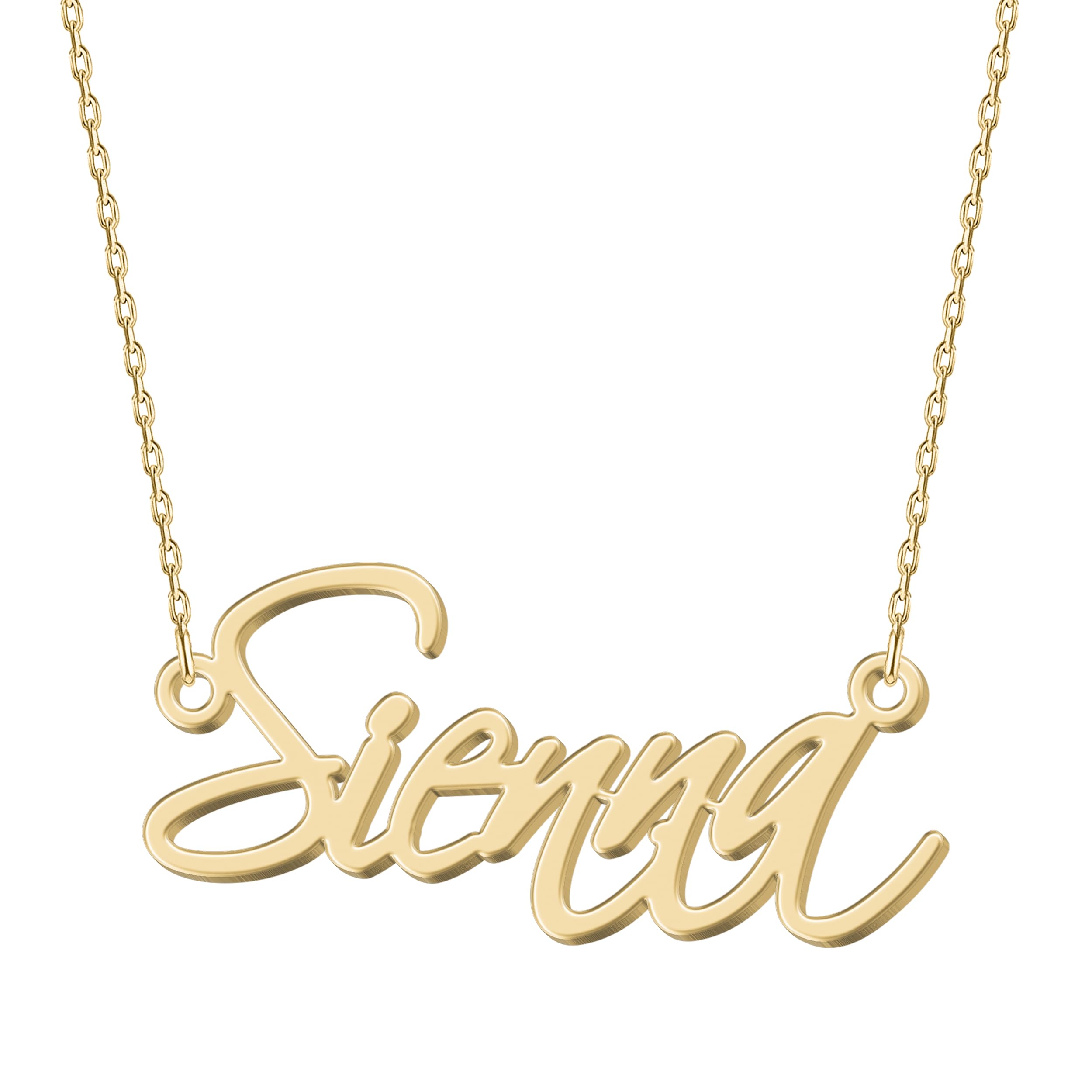 UMAGICBOX Personalized Sienna Name Necklace 18K