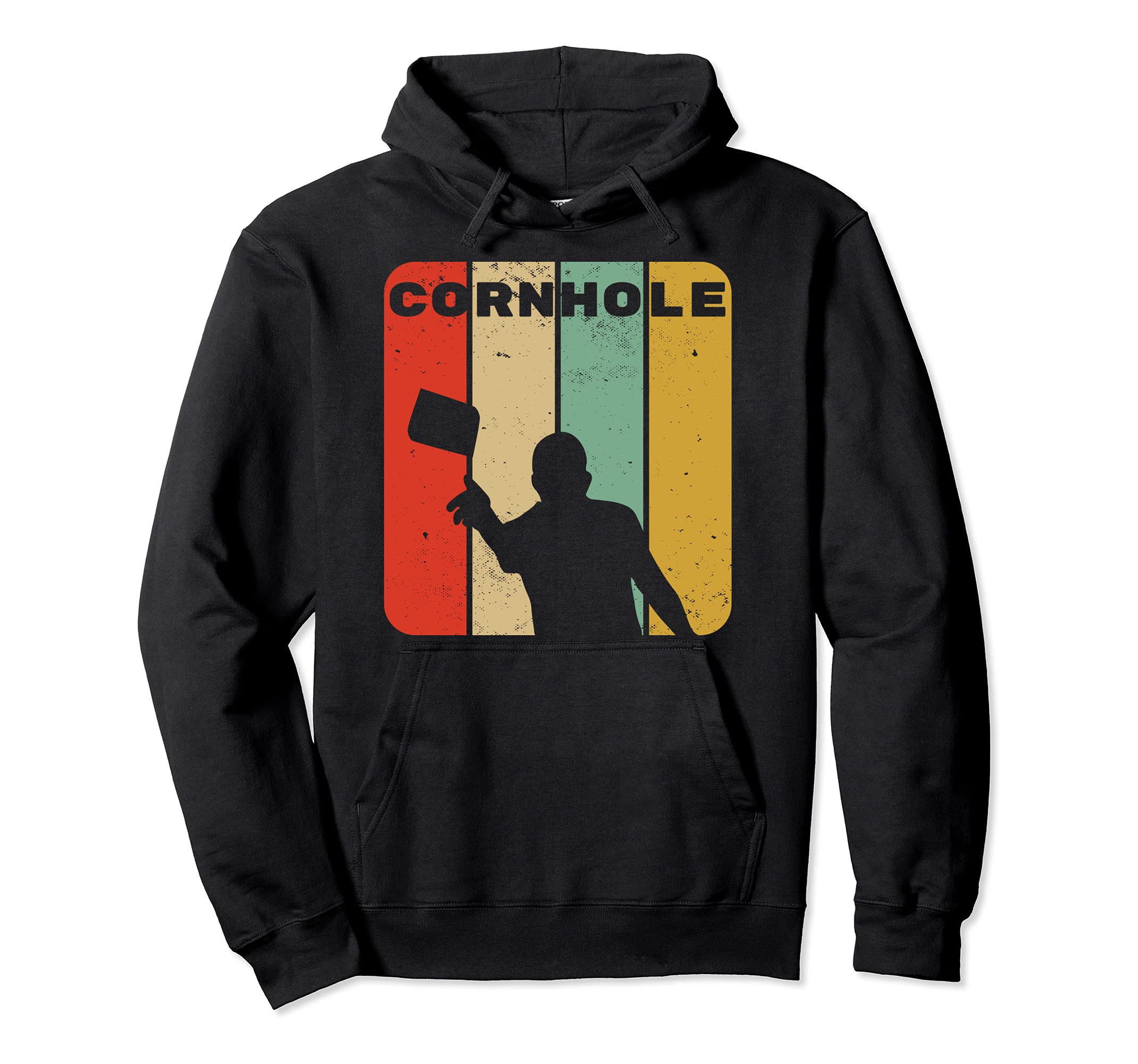 Cornhole Vintage Retro Style Team Tournament Pullover Hoodie