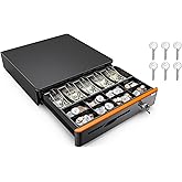 Tera 16" Auto Open Cash Register Drawer Insert Tray 5 Bill 8 Coin for Point of Sale (POS) System with Removable Cash Tray Med