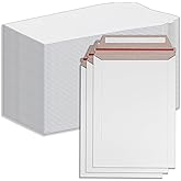 Durable Self-Seal Rigid Mailers 6 x 8 inch (100 Pack) – White, Lightweight, Tear-Resistant for Photos, Documents & More!