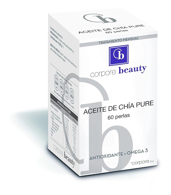 Corpore Beauty Perlas de Aceite de Chía - 60 Cápsulas: Amazon.es ...