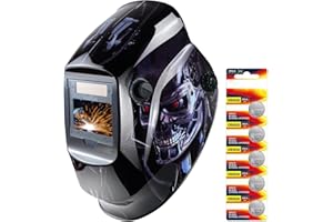 JustHot Welding Helmet Auto Darkening Welding Hood True Color Solar Powered Welding Mask 1/1/1/1 Optical Clarity Weld Helmet Wide Shade 5-9/9-13 with 4 Arc Sensor Welding Helmets for Men (JH-CD08)