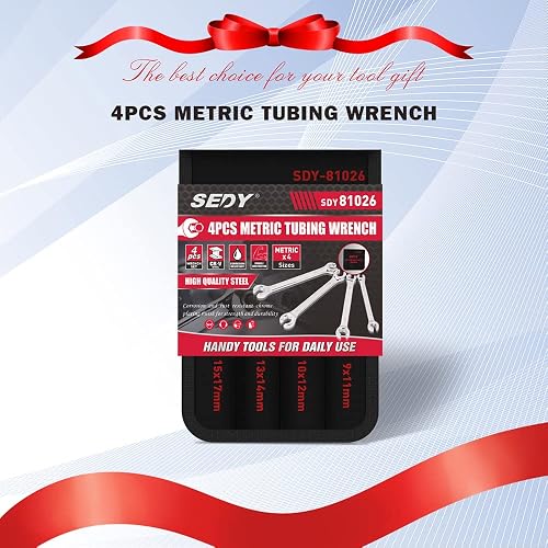 4-Piece Flare Nut Wrench Set – Metric Offset Spanner For Fuel & Transmission Lines