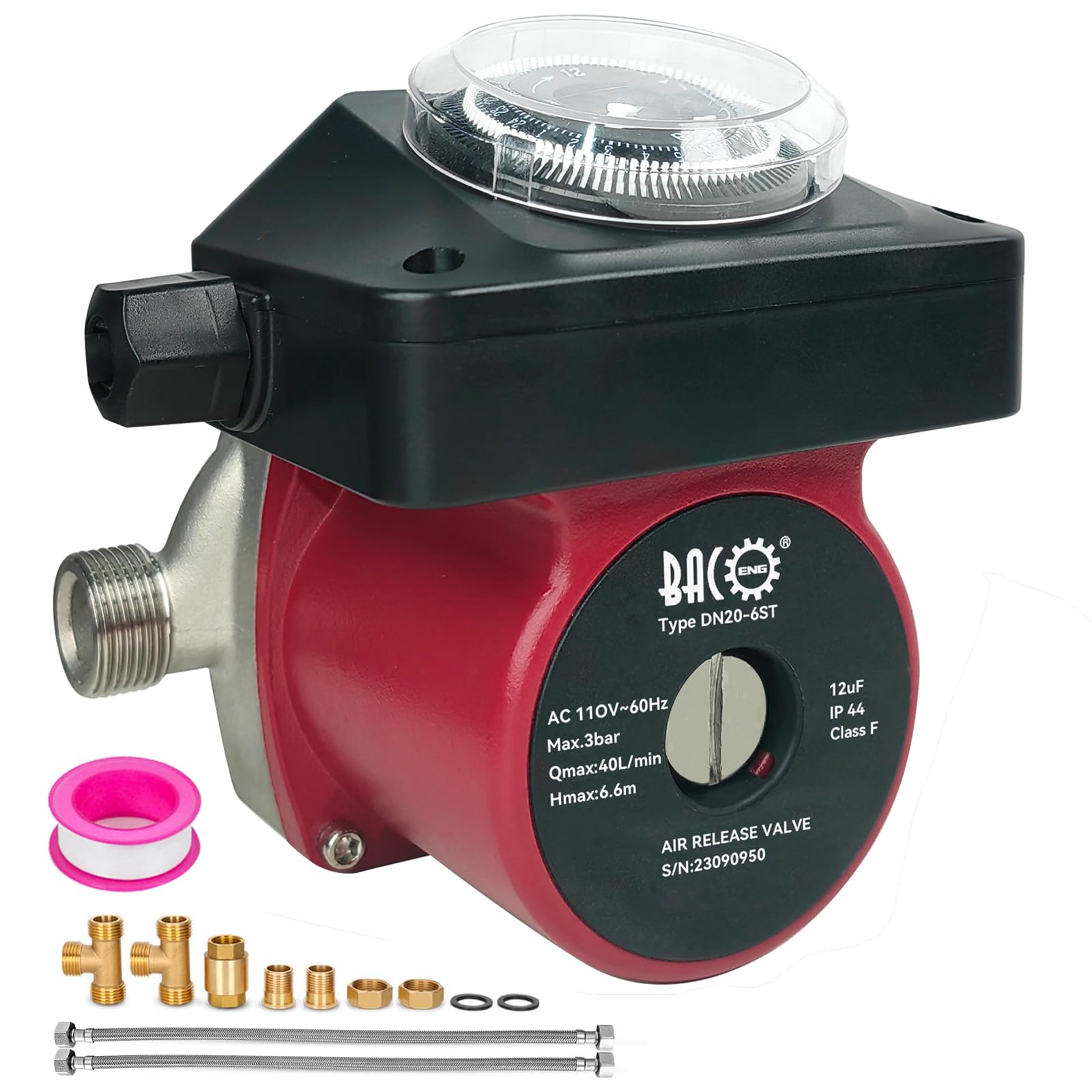 Photo 1 of BACOENG Hot Water Recirculating Pump, Auto Start/Close Water Circulation Pump With Timer, Ultra-silent Stainless Steel Head for Electric Water Heater System/Tank Water Heaters