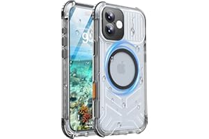 Haireca for iPhone 16 Waterproof Case, [Built-in Lens & Screen Protector] [IP68 Underwater] [15FT Military Shockproof], Frost