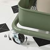 SONGMICS 3-Tier Storage Trolley Rolling Cart Olive Green BSC060C01 view 8