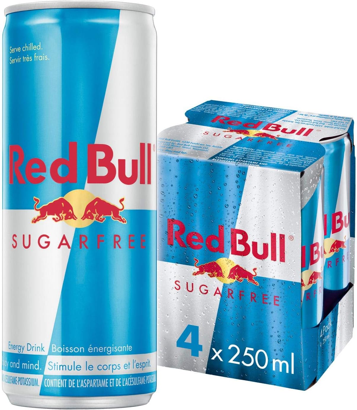 Red bull sugar free aluminium 250ml (180854000309)