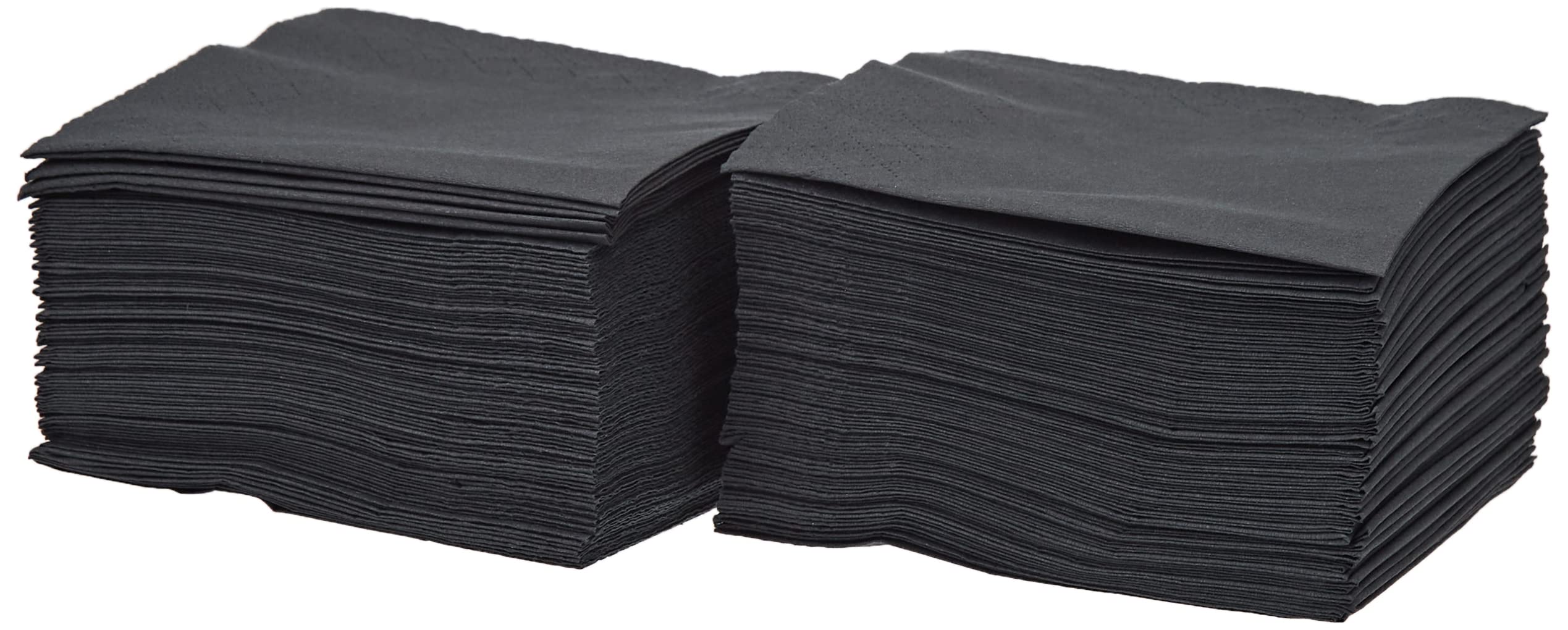Saten ser22205174 2-Ply Coktail Napkin, 20 x 20 cm, Folded in 1/4, 100 Napkins, Smooth with Border, Black