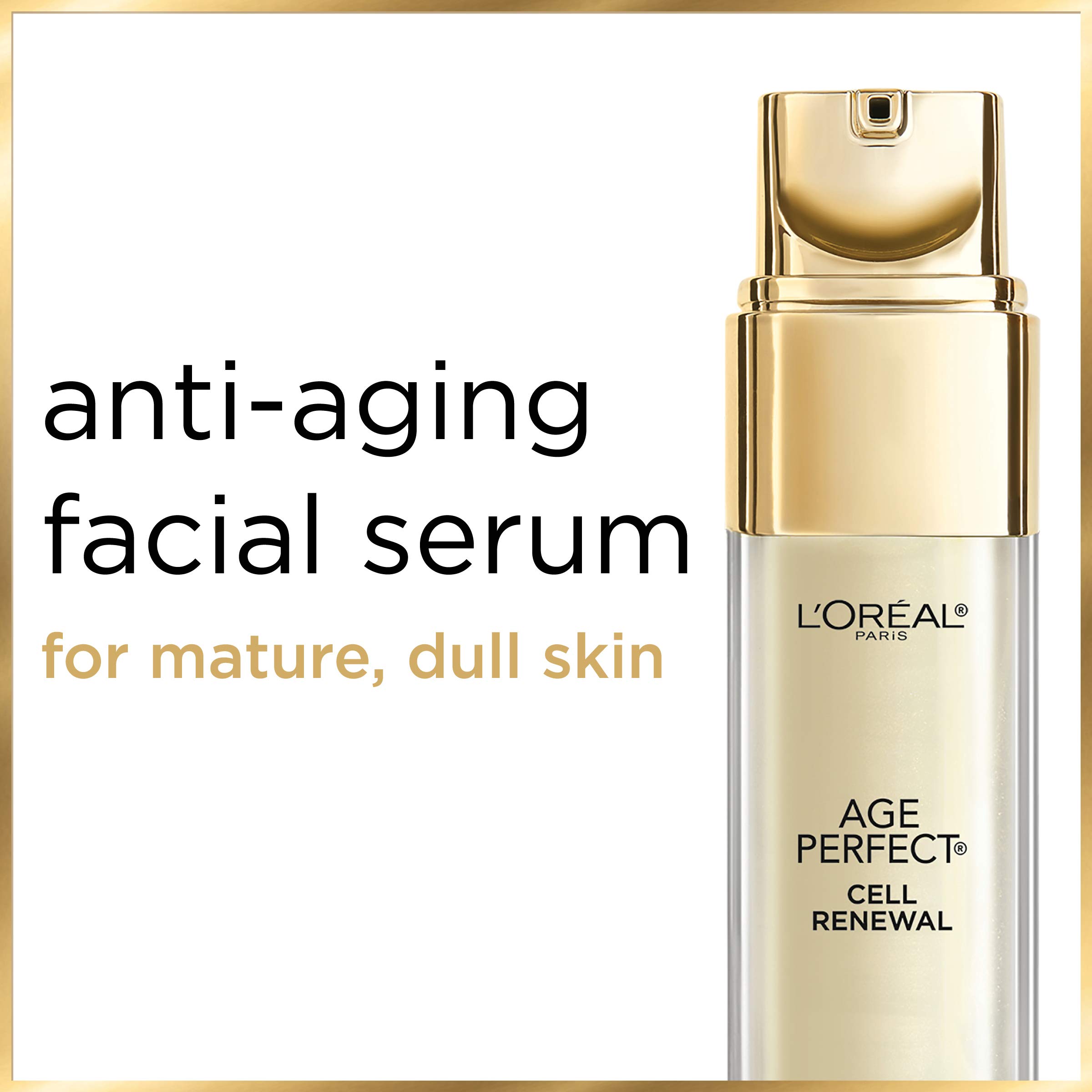 L'Oreal Paris Skincare Age Perfect Cell Renewal Golden Face Anti-Aging Serum, 1 Ounce
