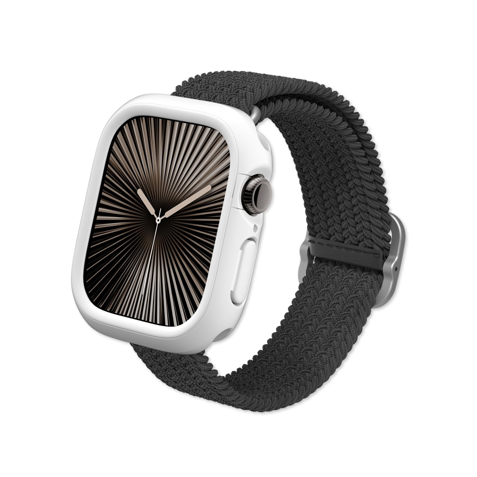 Photo 1 of RHINOSHIELD Bumper Case Compatible with Apple Watch Series 10-42mm | Slim Protective Cover - Lightweight, Shock Absorbent, Non-Slip - Classic White