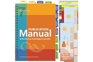 BCABO Index Tabs for The American Psychological Association 7th Edition Publication Manual, 72 Book Tabs plus 8 Blanks, with Page Numbers Sheet & Placement Guide Card (Book Not Included)