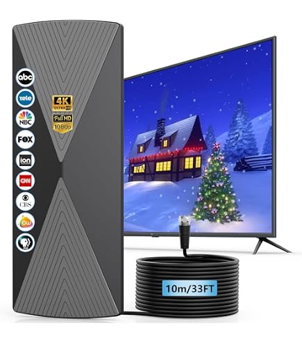 STUUC Antenna TV Esterno Interno Antenna digitale HD amplificata STUUC Antenna TV Esterno Interno Antenna digitale HD amplificata