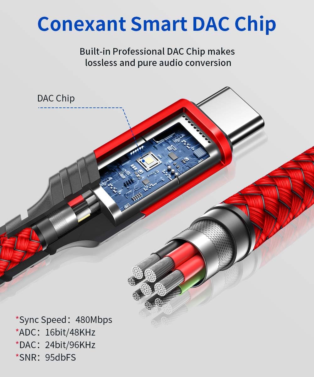 JSAUX USB C to 3.5mm Headphone Jack Adapter - Image 5