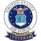 HSTEVSIT Air Force USA Veteran Lapel Pin American Flag Enamel Hat Pins Badge Brooches for Veterans Day Independence Day Holiday Gifts Decoration