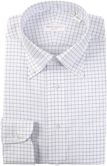 Amazon ザ スーツカンパニー The Suit Company Red ボタンダウンカラードレスシャツ Ec Slim Fit ホワイト ネイビー 39 シャツ 通販